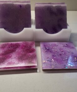 Square coaster set sparkle