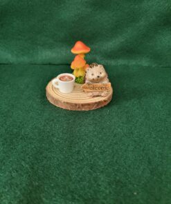 Welcome Hedgehog, wooden base